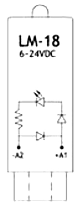 LED MODULE ΚΟΚΚΙΝΟ 6-24VDC ΜΕ ΔΙΟΔΟ (A1+A2-) ΒΑΣΗΣ RELAY