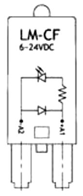 LED MODULE ΚΟΚΚΙΝΟ 6-24VDC ΜΕ ΔΙΟΔΟ (A1+A2-) ΒΑΣΗΣ RELAY